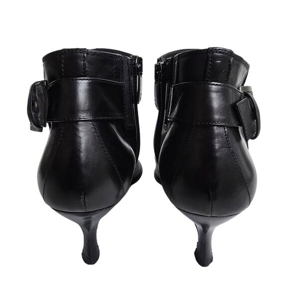 Pointed Toe Boot Donald J Pliner Loni Size 7 Black Leather Side Zip Ankle Bootie - Picture 4 of 11